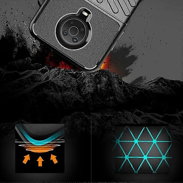 Thunder Series Twill Textur Mjukt TPU-skal Kompatibelt med Nokia G10 / G20 Green