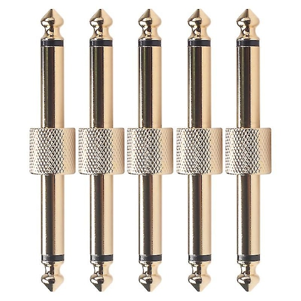 5st 1/4 Tum 6,35 mm Gitarr Effekter Pedal Kontakt Kopplare Gränssnitt Kabel Adapter Elektrisk Pedal