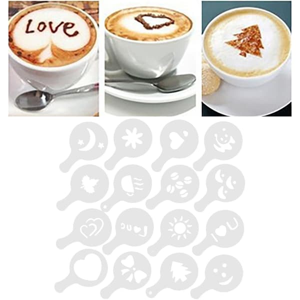 16 stk. Stekeform, Kaffetegningsform, Plastform, Sprayform Q