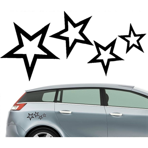 Heijastavat autotarrat - Pentagrammi naarmusuoja heijastavat tarrat | Varoitusteippi korin koristeluun