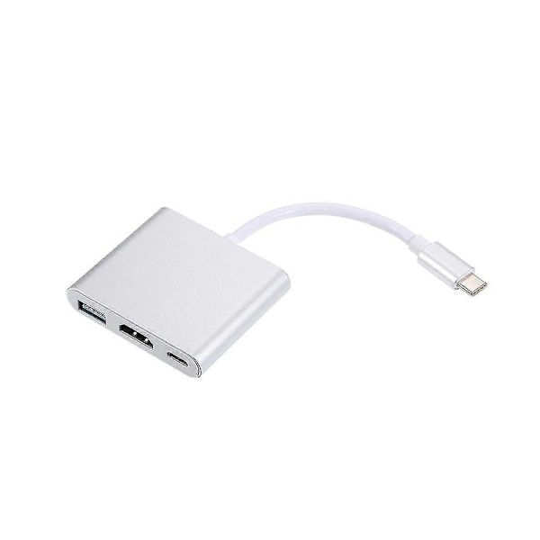 Usb 3.1 Type-c - Usb 3.0/ Hd/ Type-c Hub Usb-c 3-in-1 -sovitin Dongle Dock -kaapelin korvaaja Macbook Prolle, Dell Xps 13:lle