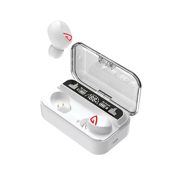 S10pro Tws Bluetooth Headset Bluetooth 5.2 Bilateral Stereo Touch Headset Med 2200ma Digital Display Ladeboks Hvit
