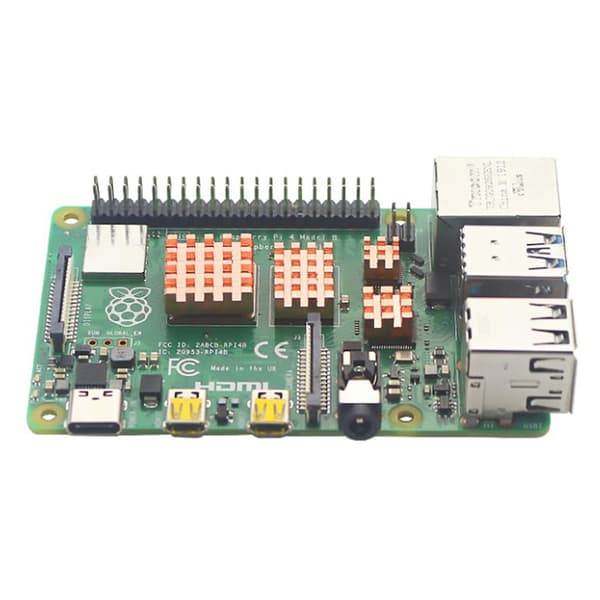 Kølepladesæt til Raspberry Pi 4b Kobber Termisk Ledende Med Selvklæbende Tape