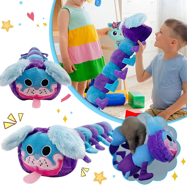 2023 Uusi 23,6 tuuman Pj Mopsi Pilari Huggy Caterpillar Pehmo Nukkefiguuri Hyvä lahja lapsille 80cm