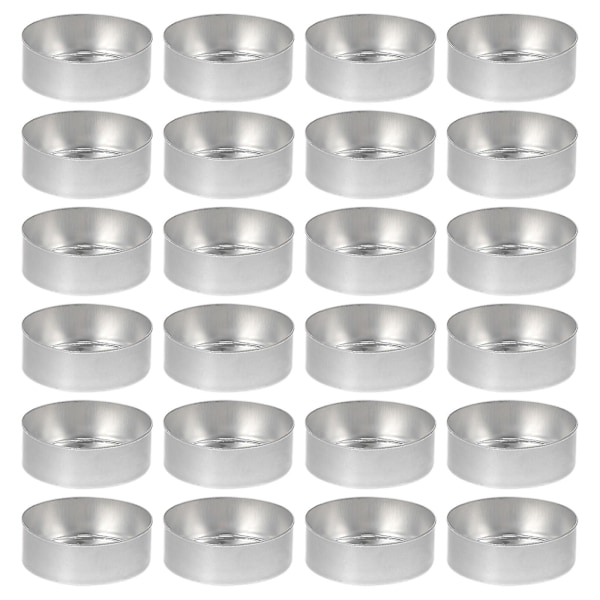 50 st Behållarlock Tomma Metallburkar Ljusbehållare Aluminium Votivljuskopp