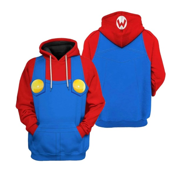 2023 Ny Super Mario Bros. Toad Character COSPLAY Mode 3D Sweatshirt Hoodie style 1 S