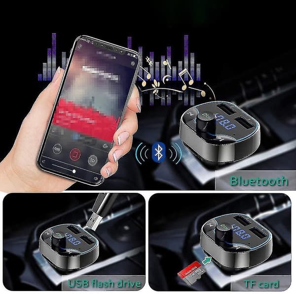 FM-lähetin kahdella USB-latausportilla