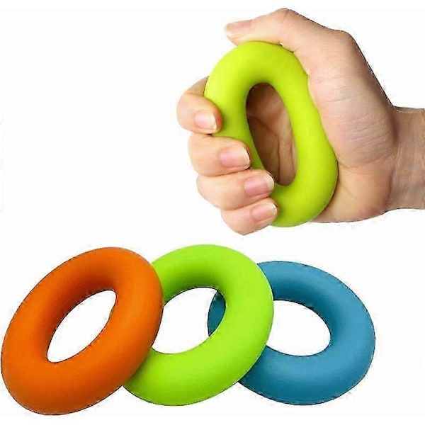 Håndgrebstræner, 3 stk. Fingerstrækker Modstandsbånd Styrketræner til Muskelstyrkelse, Klatring, Skadesrestitution (30lb, 40lb, 50lb)