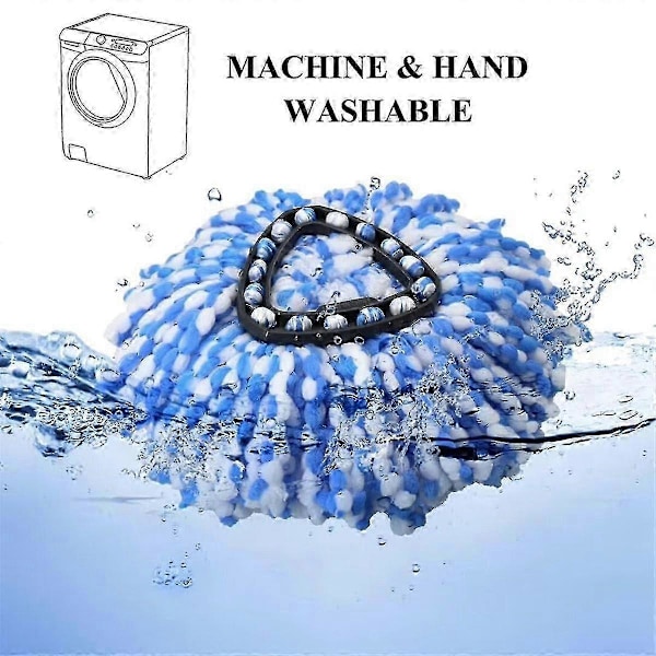 Mopin Vaihto-osa yhteensopiva O Rinse Clean Microfiber 2-säiliöjärjestelmän kanssa, Vaihda pyörivällä moppipohjalla