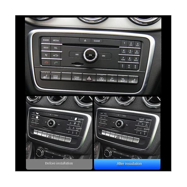 Bil Senterkonsoll CD Panel Multimedia Knapp Klistremerker For W218 2014-2017 Gla X156 2013-2016