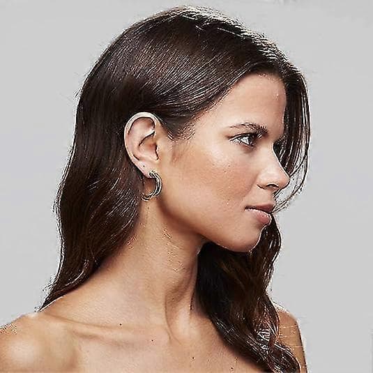 14k gullbelagte lette, tykke åpne hoops | Gull hoops øredobber for kvinner