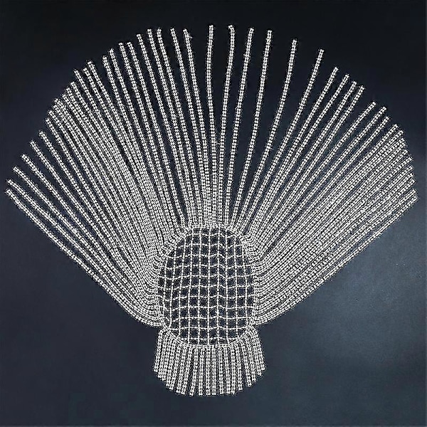 Dame 1920'er Krystal Rhinestone Flapper Hovedbeklædning Kostume Vintage Kæder Cap-ZZY