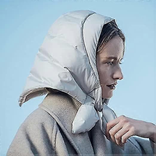 Mössa för damer, mode, vinter, varm dunjacksmössa, slapp toppluva, söt enfärgad mössa