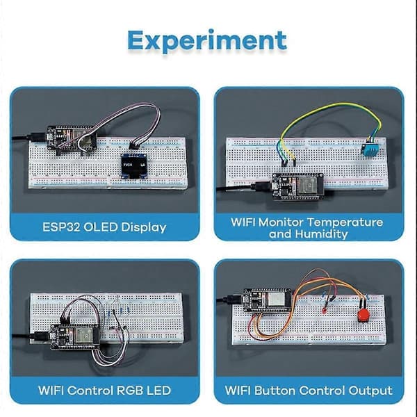 Kit ESP32 ESP-32S WIFI I OT -kehityskortti, yhteensopiva Project Learning Kit Basic Kitin kanssa Tu:n kanssa