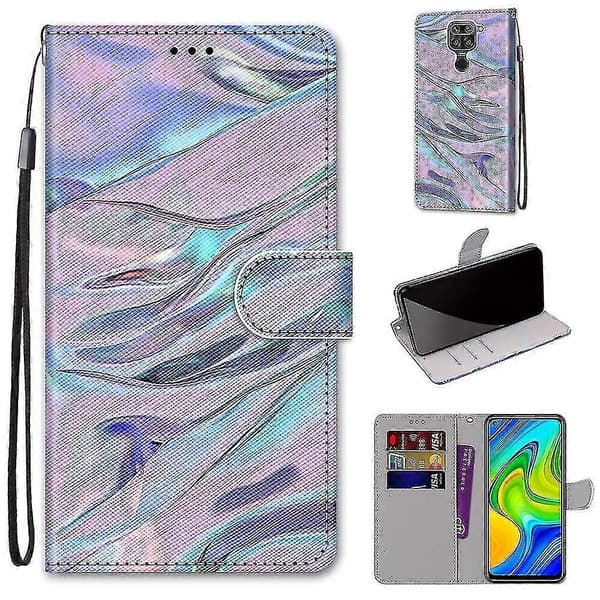 Krydset tekstur etui til Xiaomi Redmi Note 9 / 10x 4g Fluorescerende vandtekstur TWXG