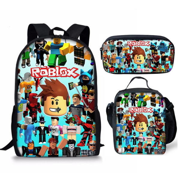 Roblox virtuaalimaailman trendireppu Eurooppalainen ja Amerikkalainen retro koululaukku peruskoulun laukku säilytyskassi reppu style 7