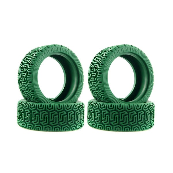 4kpl 68mm 1/10 Rc On-road Touring -auton kumirengaspyörä Sakura Redcatille, vihreä