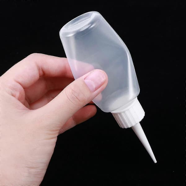 4 stk. 50 ml plastik squeeze flasker dispenser til flydende lim konstruktion (hvid)