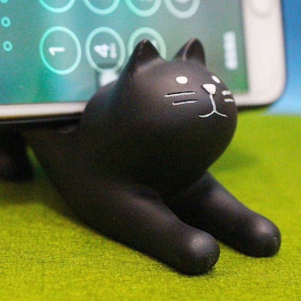 Dekorativ Telefonhållare Portabel 3d Tecknad Mobil Skrivbord Mini Stationär Hållare Tålig Fäste Kattformad Lat Telefonhållare Fäste