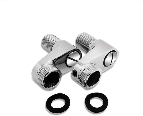 2-pak Badehaneadaptere med 3/4\", 1/2\" Justerbar Svingarm, Klo-brusehane, Massiv Messingstang