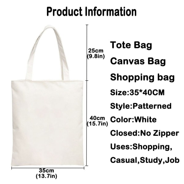 Karta Flagga Lion Shopping Bag Bomull Canvas Tote Bag white