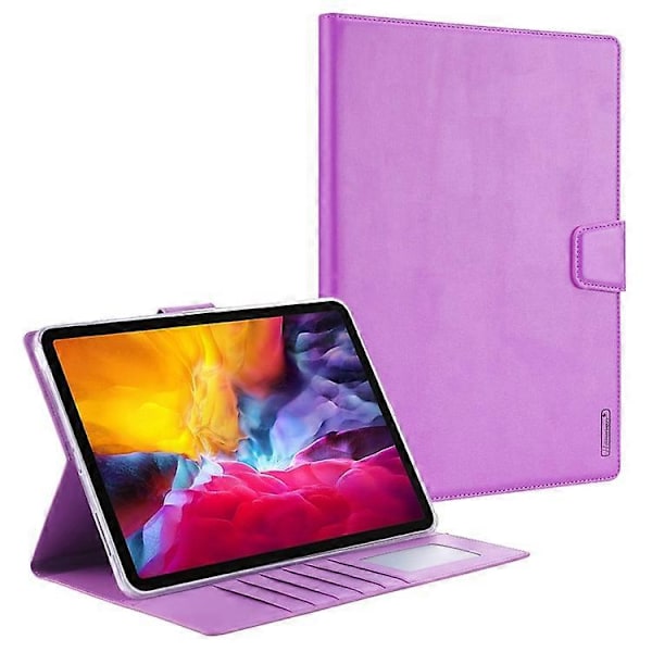 HANMAN Mill Series Kompatibel med iPad Pro 11-tommer (2018) / (2020) / (2021) / iPad Air (2020) / (2022) Stødsikkert PU Læder Cover Purple