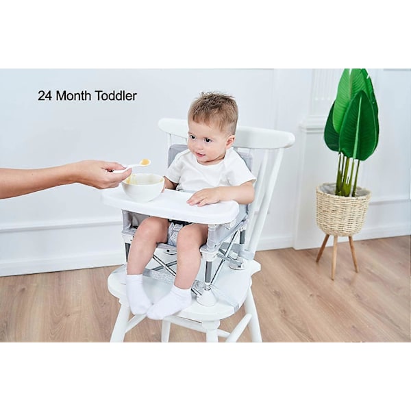 Baby Booster Sete Høystol Bærbar Stolsete| Kompakt Sammenleggbar med Stropper for Innendørs/Utendørs Bruk| Flott for Camping Strand Plen |Småbarn Barn Gutter Jenter