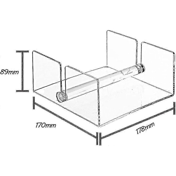Akryl Servietholder, Med Holderstang, 17,8 X 17 X 8,9 Cm Til Bord, Fester Hjemme, Transparent