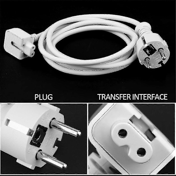 Forlængerkabel til Macbook Pro Oplader Strømkabel Adapter