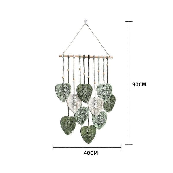 Blad Macrame Väggbonad Boho Rum Heminredning Vävd Estetisk Väggtapet Hem Rum Bröllop Deko