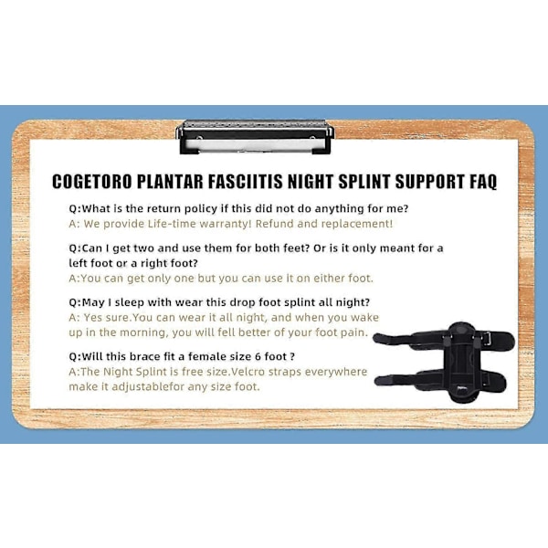 Plantar Fasciitis Natskinne, Justerbar Plantar Fasciitis Støtte