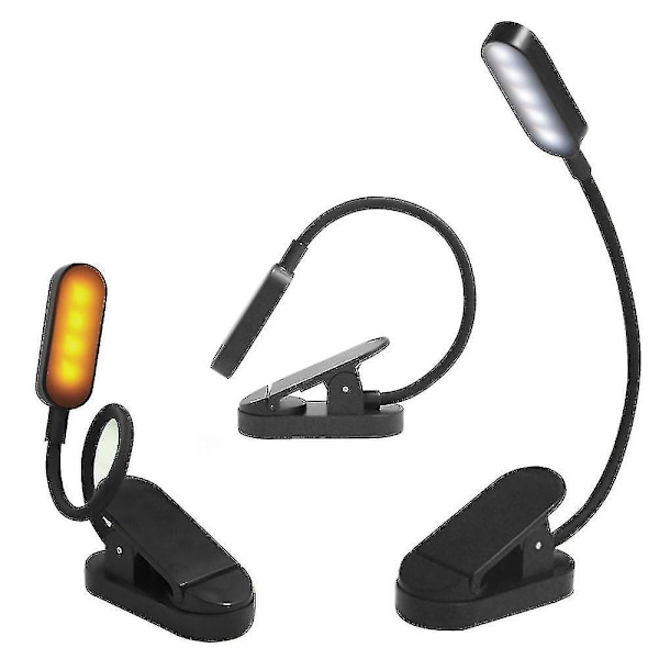 9 LED Boklampa USB Uppladdningsbar Läslampa Flexibel Klämma På Boklampa