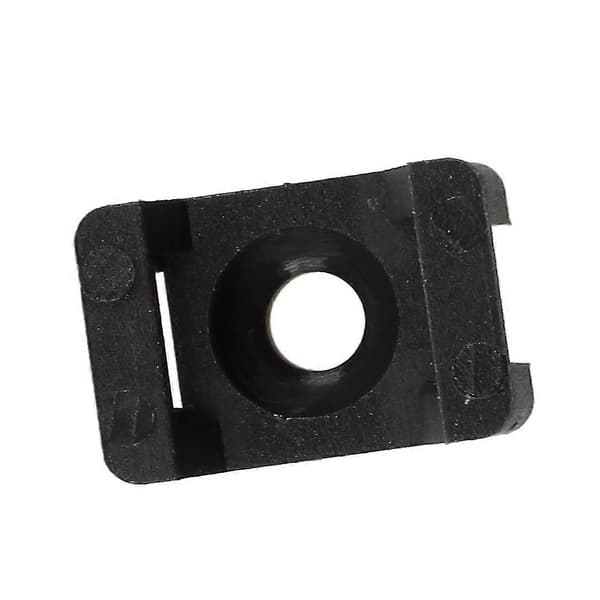 Svart 4.5mm Bredd Kabelbindarfäste Sadeltyp Monterings Tråd Hållare 100st