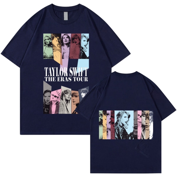 Taylor Swift Fan T-paita Tryckt T-paita Skjorta Pullover Vuxen Collection Taylor Swift T-paita Unisex navy blue L