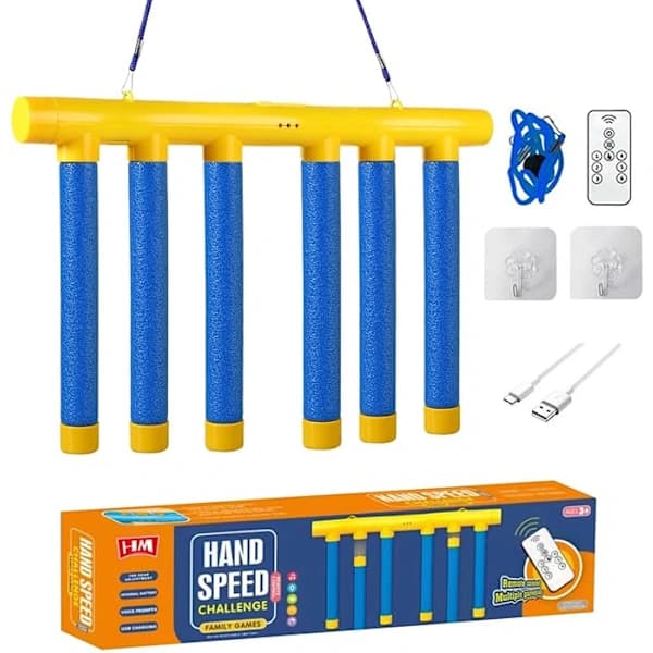 【Reaction Training】Improved Drop Stick Game | Train Hand-Eye Coordination | Reaction Game for Kids and Adults | Portable Remote Control Model