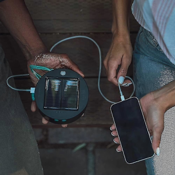 Luci Color Solarslinga med Telefonladdare: Uppladdningsbar Via Solenergi Eller Usb-c, 5,5m Sladd, 100 Lumen-Excellence