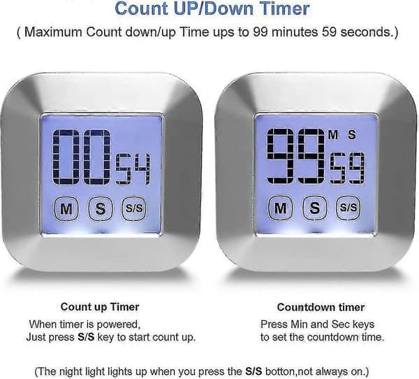 Køkken Timer Touch Screen Digital Madlavning