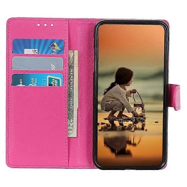 Kompatibelt Plånboksfodral för Samsung Galaxy A26 5G PU Läder Telefonskal Litchi Textur Pink