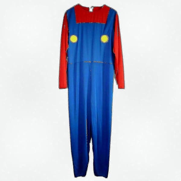 Super Mario og Luigi rørleggerkostyme for voksne til Halloween-utkledning Red Mario S