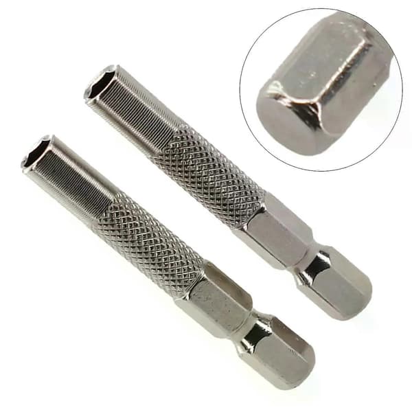 Hurtig bitkonvertering med 6 35 mm sekskantadapter konverterer til 4 mm system magnetisk holder for nemt bitskift 2 stk.