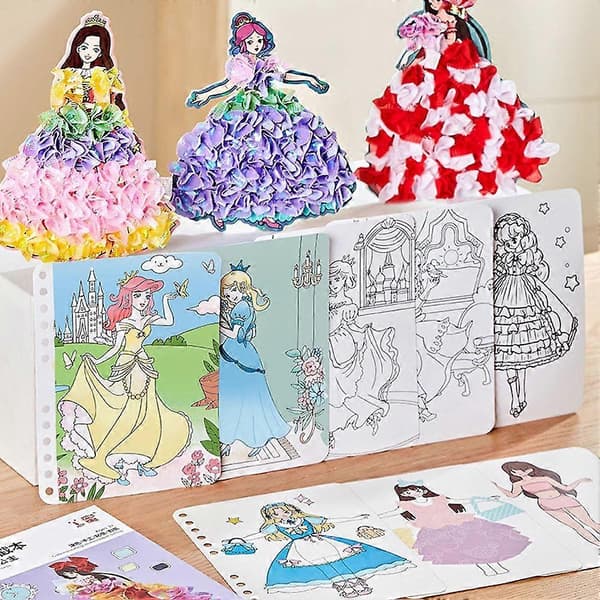 Käsinmaalattu Magic Princess askartelusetti - tarra-arkki Pink