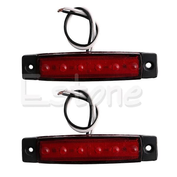2 stk. 12V LED sidemarkeringslys Varsellys Baklys Auto Bil Eksterne lys