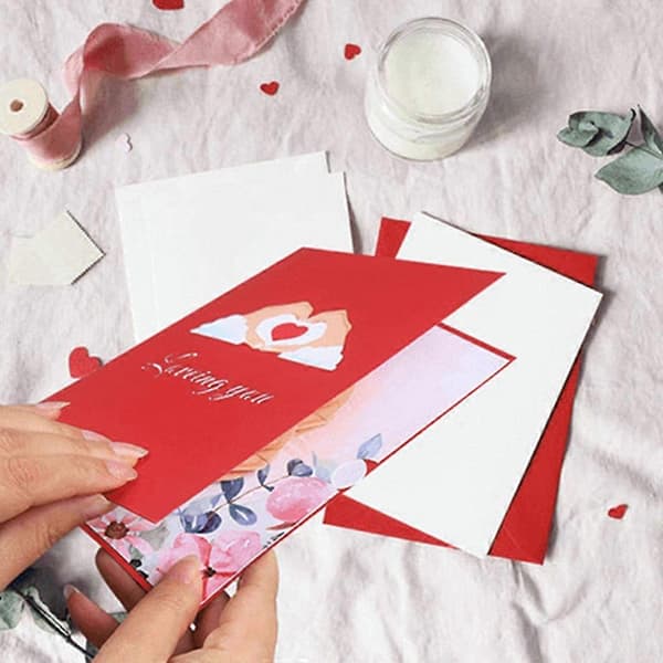 Pop-up hjerte Valentinsdag gratulasjonskort barn jente gutter bursdag