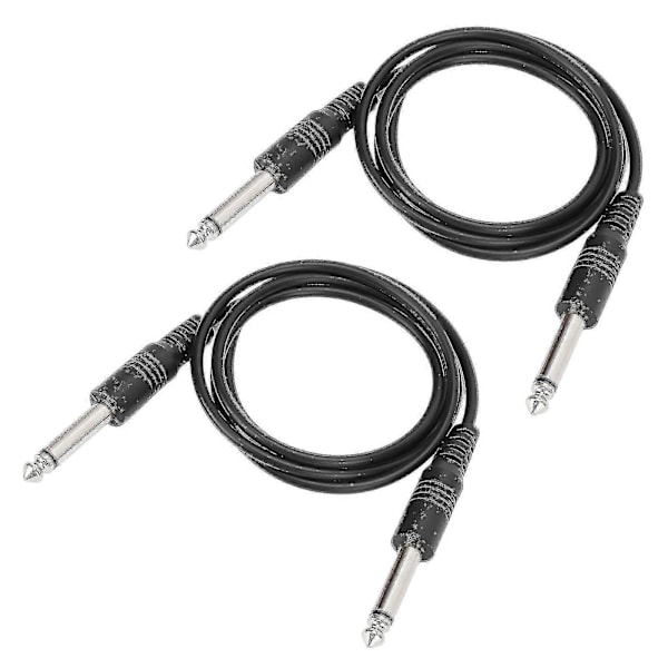 6,35 mm elektrisk gitarinstrumentkabel 1 m, 1/4 tommers rett til rett kabel for bassgitar og elektrisk mandolin