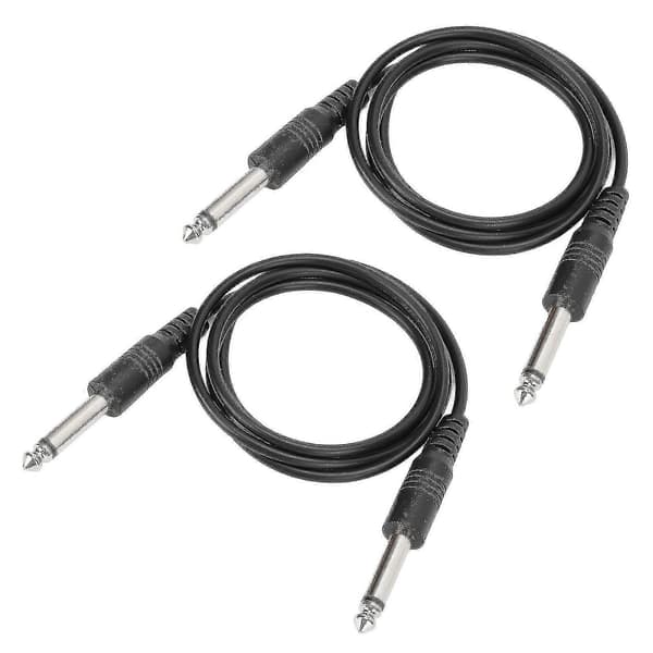 6,35 mm Instrumentkabel för Elgitarr 1 m, 6,35 mm Rak till Rak Kabel för Basgitarr och Elektrisk Mandolin