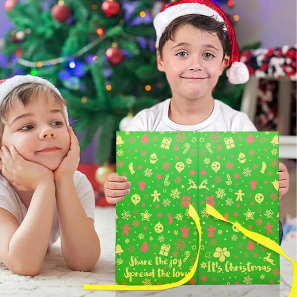 2023 jul adventskalenderlåda Gör det själv-papper presentförpackning Nedräkning 24 Tomt skåp Överraskning Navidad-presenter till bästa vänner
