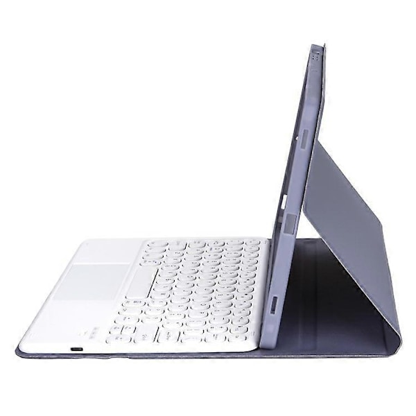 YT098B-A Yhteensopiva iPad Air (2020) / (2022) Pyöreät näppäimet Langaton Bluetooth-näppäimistö kosketuslevyllä, ihoa myötäilevä iskunkestävä jalusta Purple