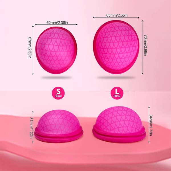 Sett med 2 Menstruasjonskopper - ecoblossom Gjenbrukbare Menstruasjonsdisker - Myk Periode Disk