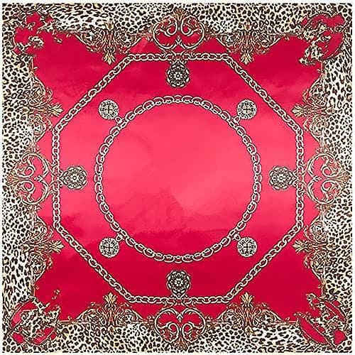 Polyester Sjal Kvinna Mode Mönster Stor Kvadratisk Satin Bandana 35''x35''