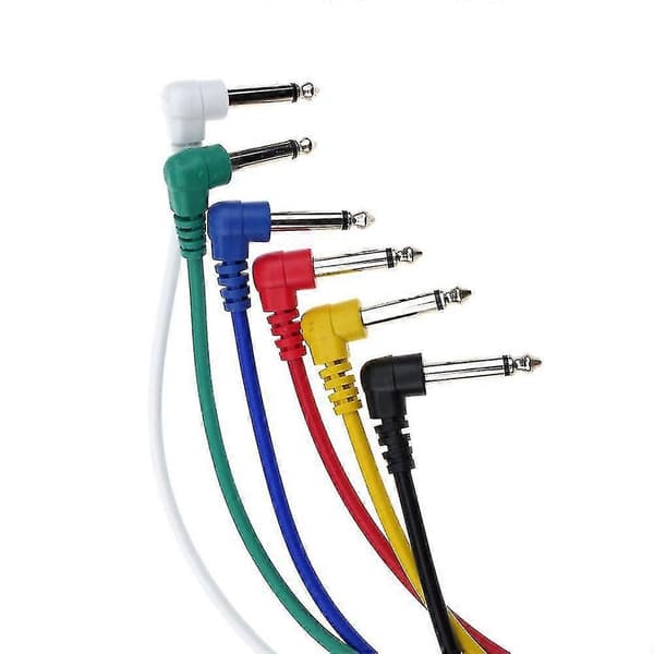 6 Färger Elektrisk Gitarr Effekt Patch Kabel Tråd Ljudanslutningskabel